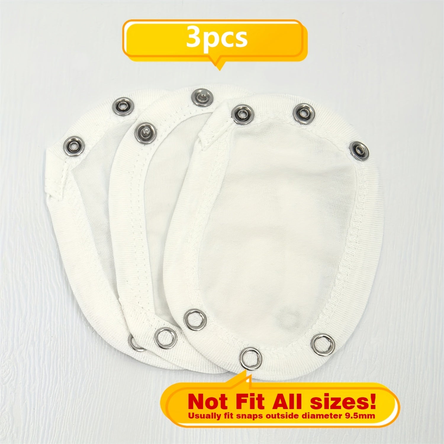 Baby Romper Extension Pieces 3 Pack 5 Pack for Small Babies Polyester White Yellow Blue Pink