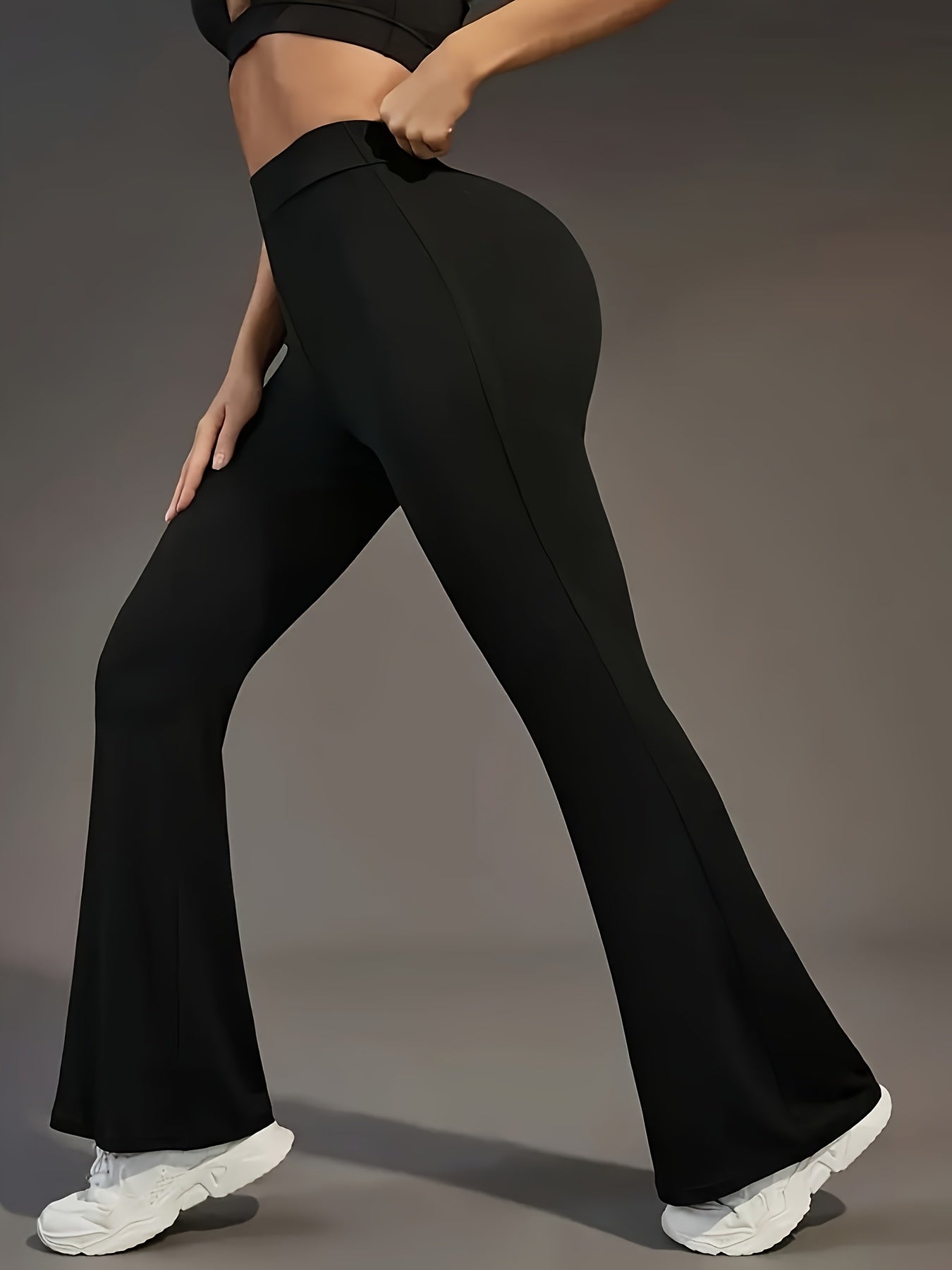 Women's High-Waisted Flared Leggings with Tummy Control and Butt-Lifting for Workout and Training