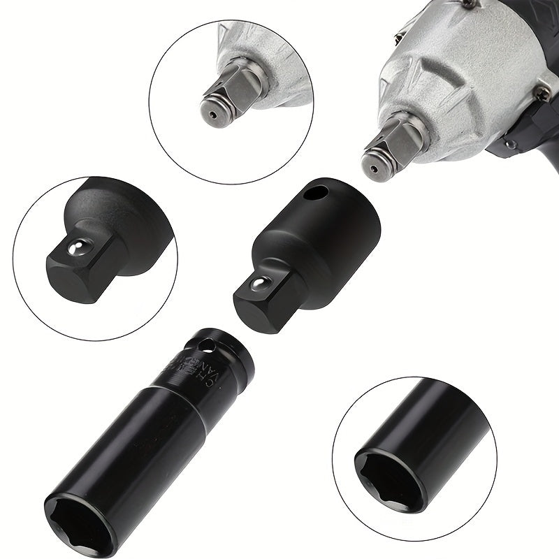 Impact Socket Adapter Reducer Set 4pcs for Power Tools, 1/2 to 3/8 and 3/8 to 1/4