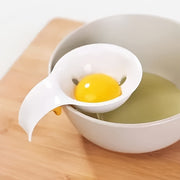 Egg Yolk Separator Divider Holder White Plastic Kitchen Gadget