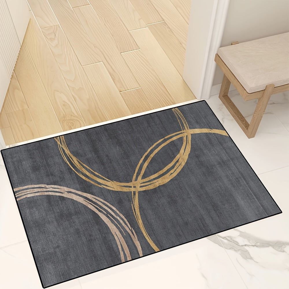 Qorong‘u kulrang, sirg‘almas, eshik mato, ichki va tashqi foydalanish uchun, mashinada yuviladigan, bardoshli polyester, to‘rtburchak, kirish uchun pol matosi