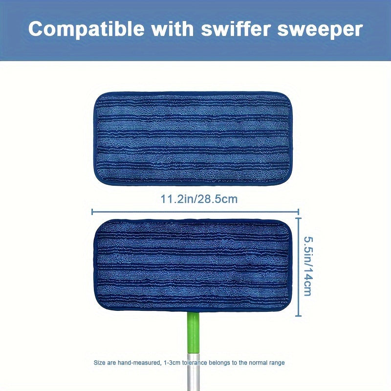 Set of 4 Microfiber Mop Pads for Deep Cleaning Compatible with Sweeper Reusable Dust Removal