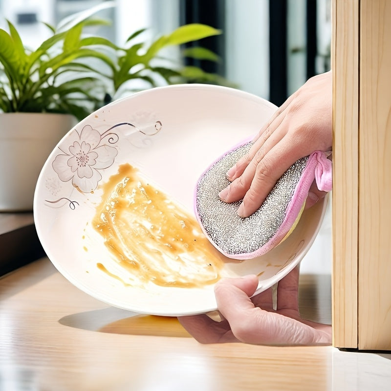 O'n ikki antibakterial oshxona cho'tkasi, ikki tomonlama, chizishsiz, qayta ishlatiladigan