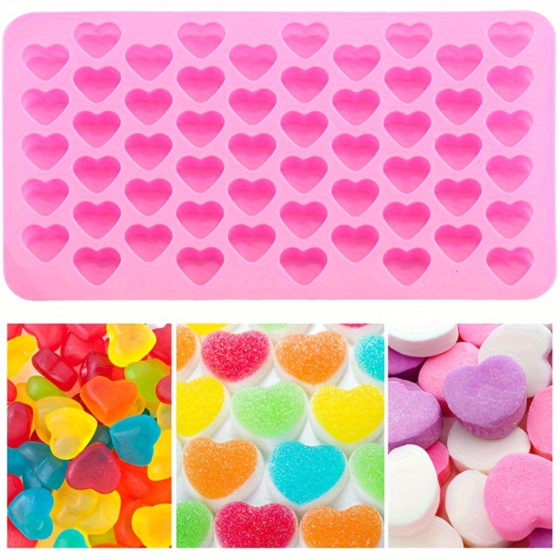 Heart Shaped Silicone Mold for Chocolate Gummy Candy and Baking, 1 or 3 Pieces