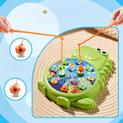 Educational Dinosaur Fishing Game Set for Kids Green Blue Interactive Toy