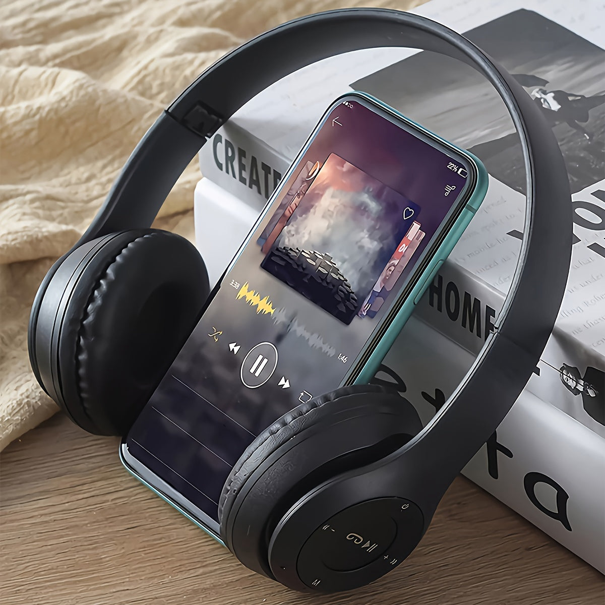 Auriculares inalámbricos over-ear con cancelación de ruido, duración de reproducción de 20H, diseño plegable