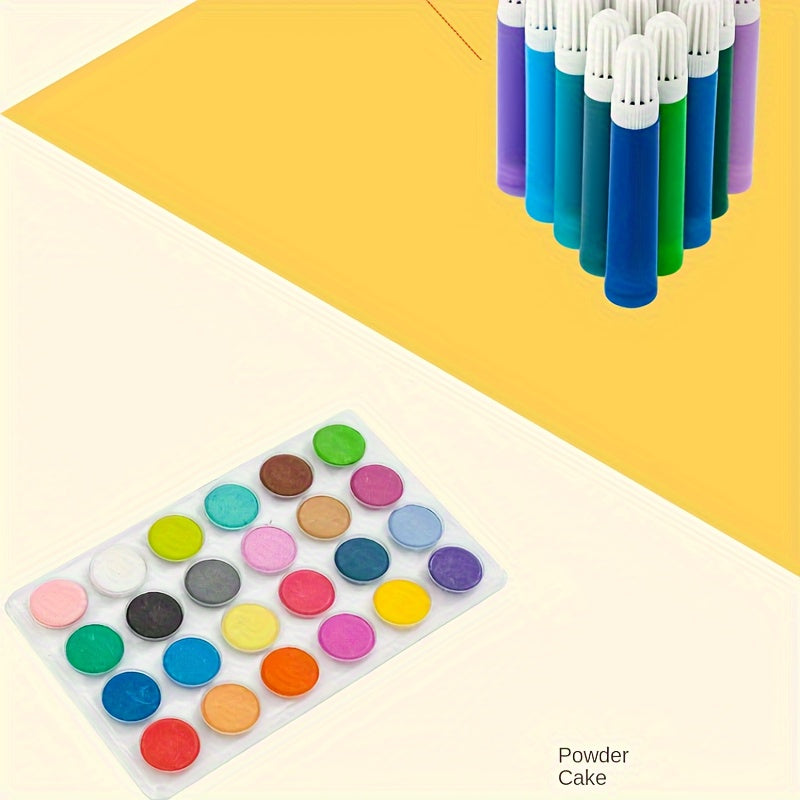 145-Piece Watercolor Paintbrush Set with Double-Layer Aluminum Box for Artists and Gift