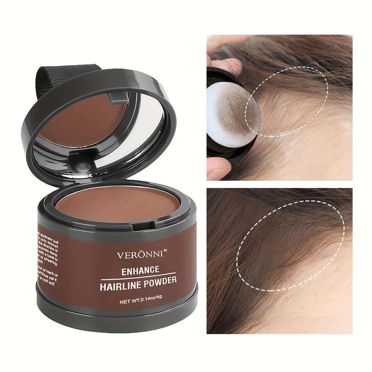 Unisex Hairline Concealer Powder Waterproof Stain-Proof with Plant Squalane