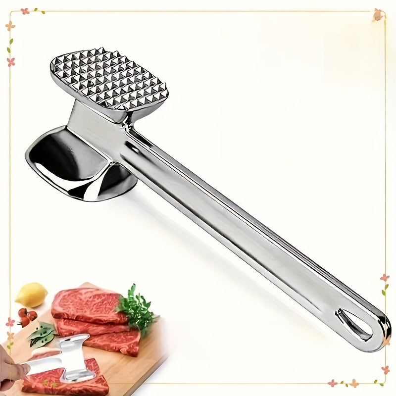 Stainless Steel Meat Tenderizer Hammer for Home Use Dual-Sided Beating Tool
