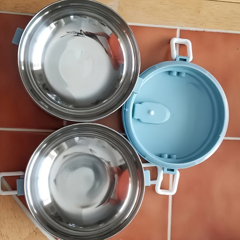 Insulated Stainless Steel 2-Tier Lunch Box Leak-Proof Food Container for Office School Camping