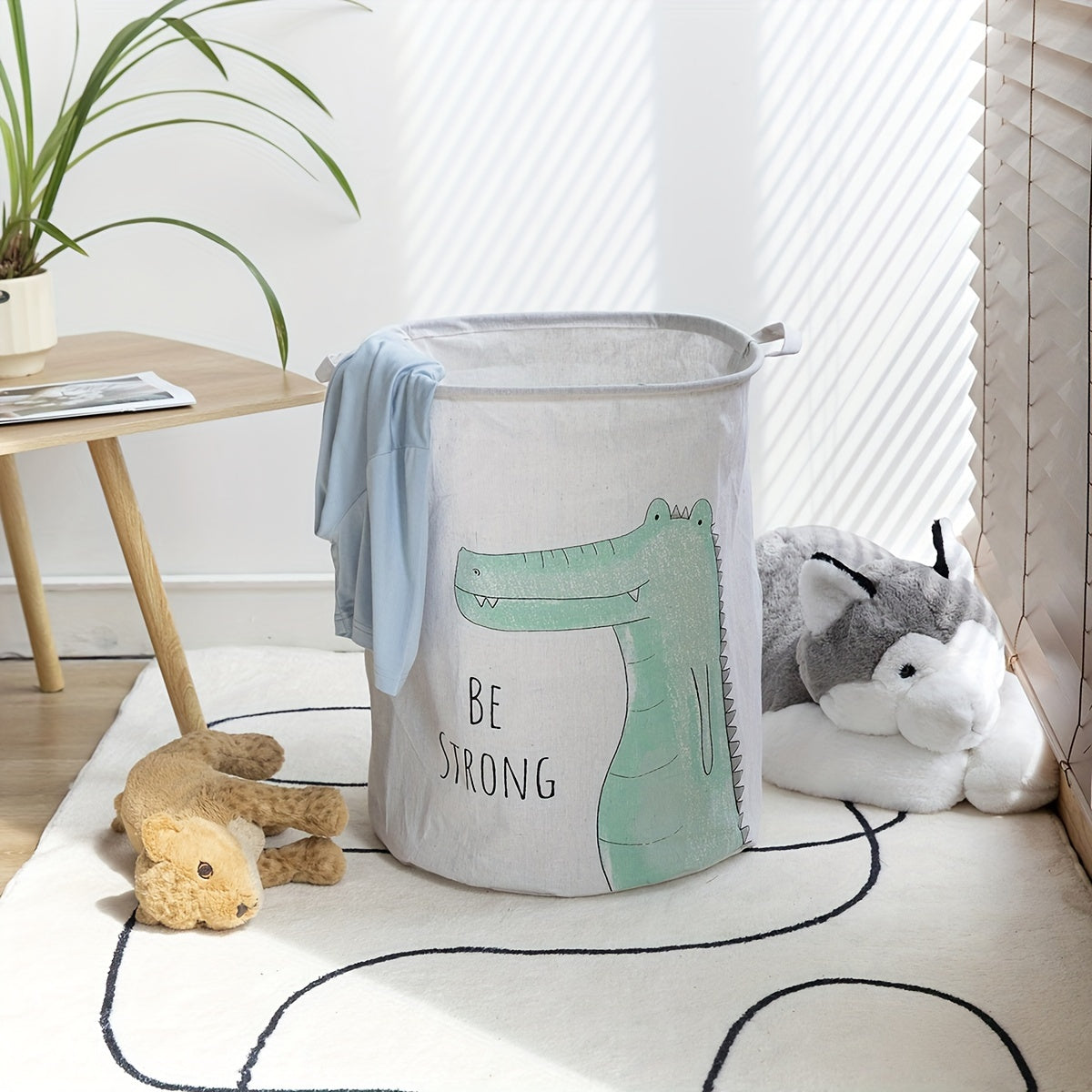 Ko'p funksiyali multfilm bosma saqlash savati tutqichlar bilan - turli xil narsalar uchun ajoyib; turli xonalar uchun mos - oq rang.