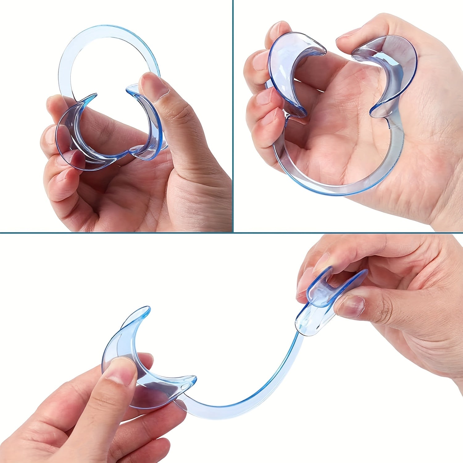 5-Pack Blue C-Type Dental Mouth Openers for Models and Teaching Materials