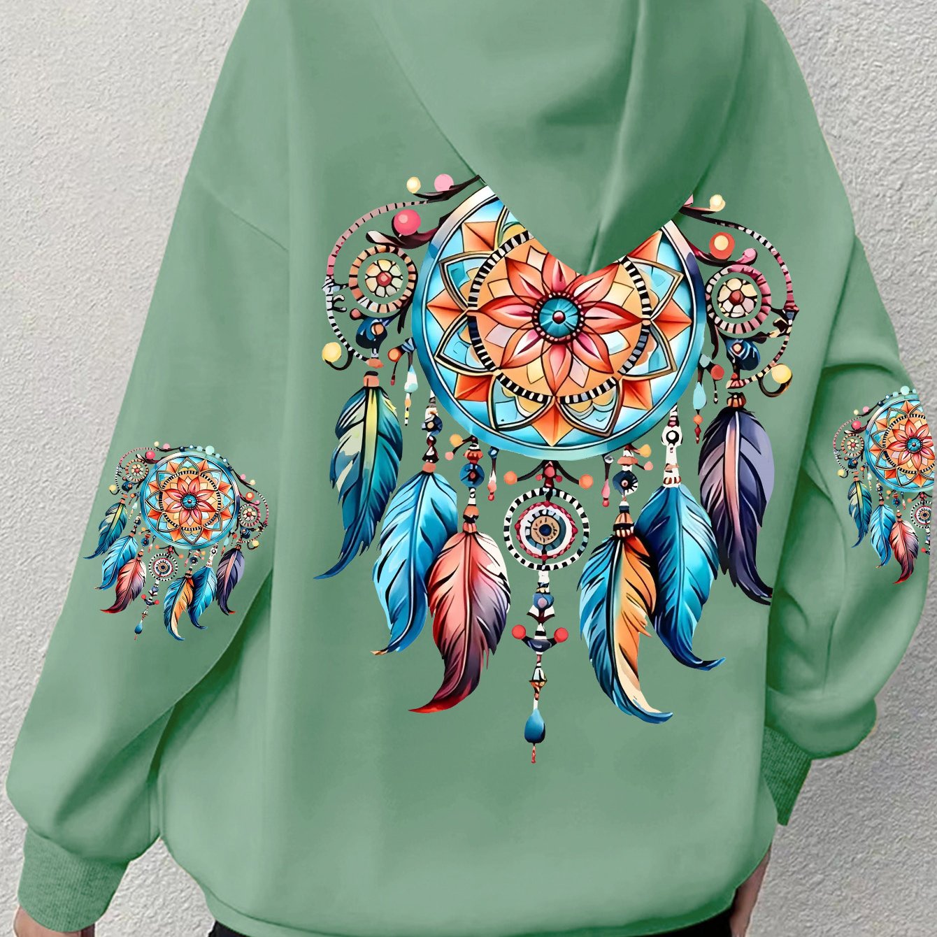 Women's Plus-Size Casual Hoodie with Graphics and Kangaroo Pocket