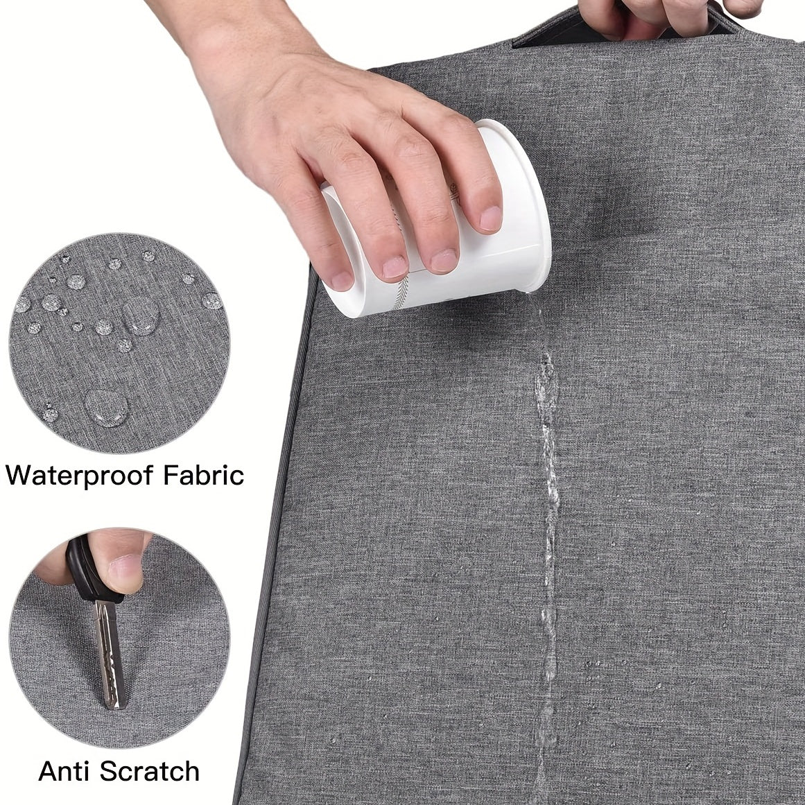 Funda para portátil de poliéster resistente al agua para portátiles de 13-16 pulgadas negro gris azul marino