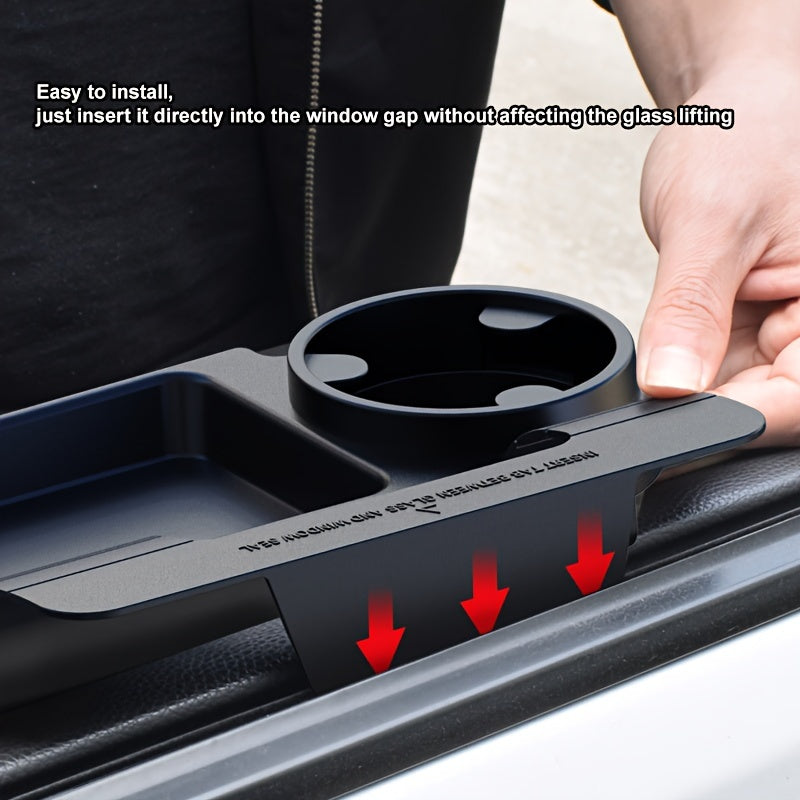 Mashina tashkilotchisi qutisi, stakan tutqich va telefon uchun joy bilan, plastmassa saqlash racki