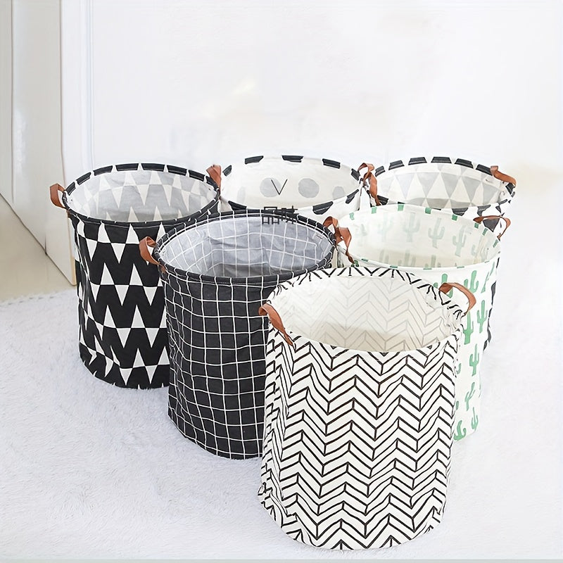 Contemporary Hemp Laundry Basket Waterproof with Handles Elongated Storage Organizer