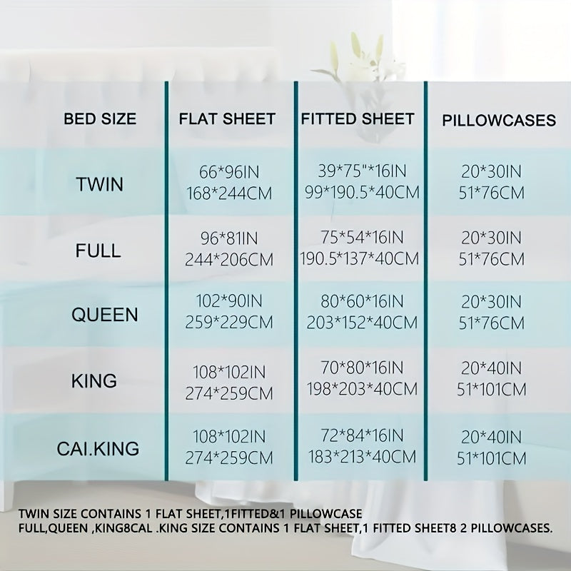 Комплект охлаждающих простыней размера Queen, дышащие, мягкие, без складок