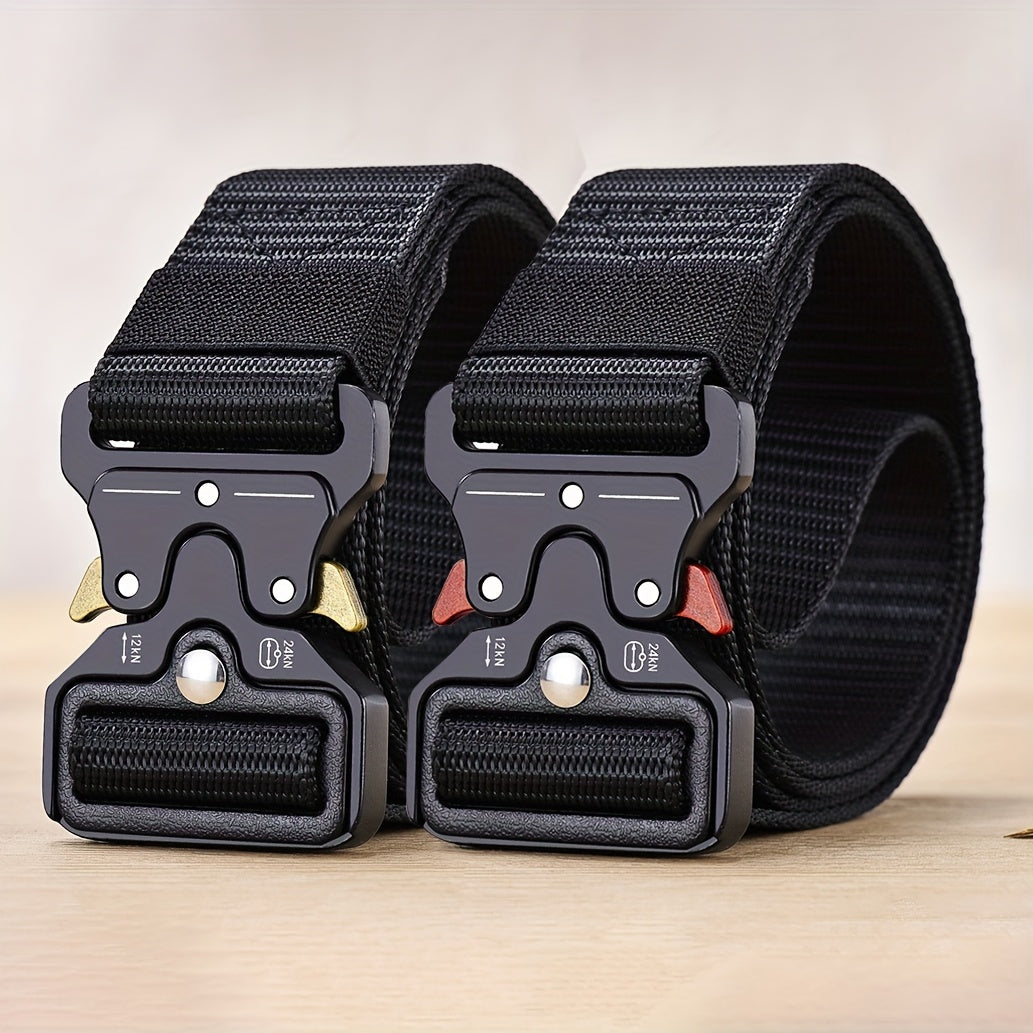 Unisex Canvas Belt Adjustable Tactical Belt for Outdoor, Casual, Everyday Wear