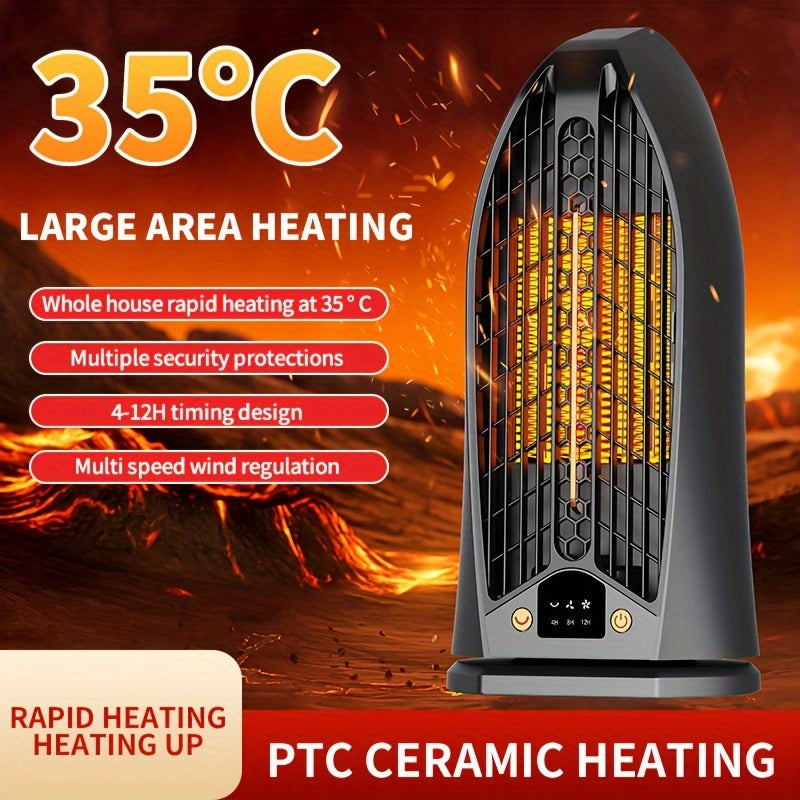 Портативный керамический обогреватель для помещений с функцией колебания и защитой от перегрева