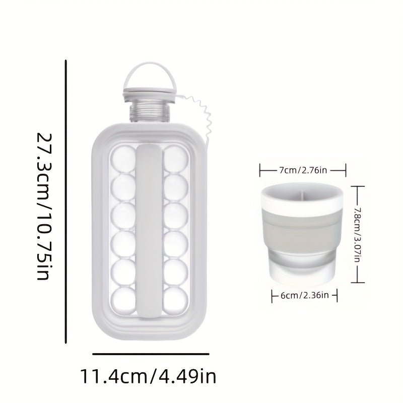 Unisex Folding Ice Maker and Water Bottle Set for Cocktails and Barbecue