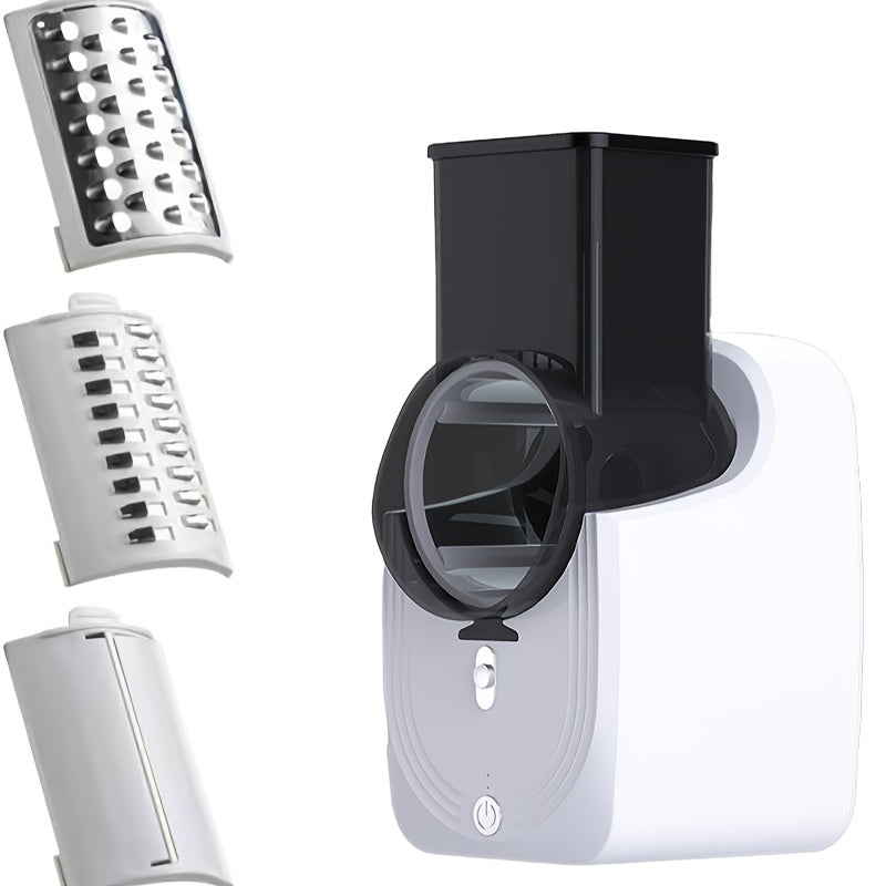 Uy oshxonasida foydalanish uchun USB Elektr Slicer, 3 ta qo'shimchalar bilan bir bosqichli nazorat qilinadigan pishloq maydalagich.