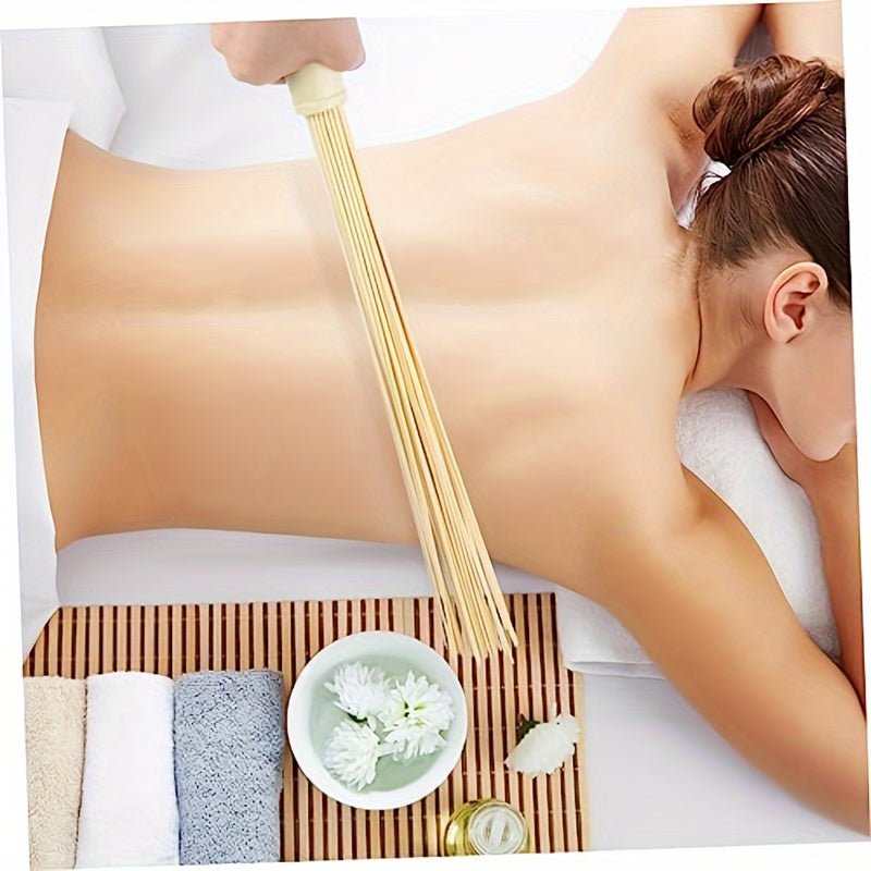 Bambuk chayqaladigan tayoqchalar massaj asbobi tabiiy yog'och butun tanani tinchlantirish charchashni yengillashtirish