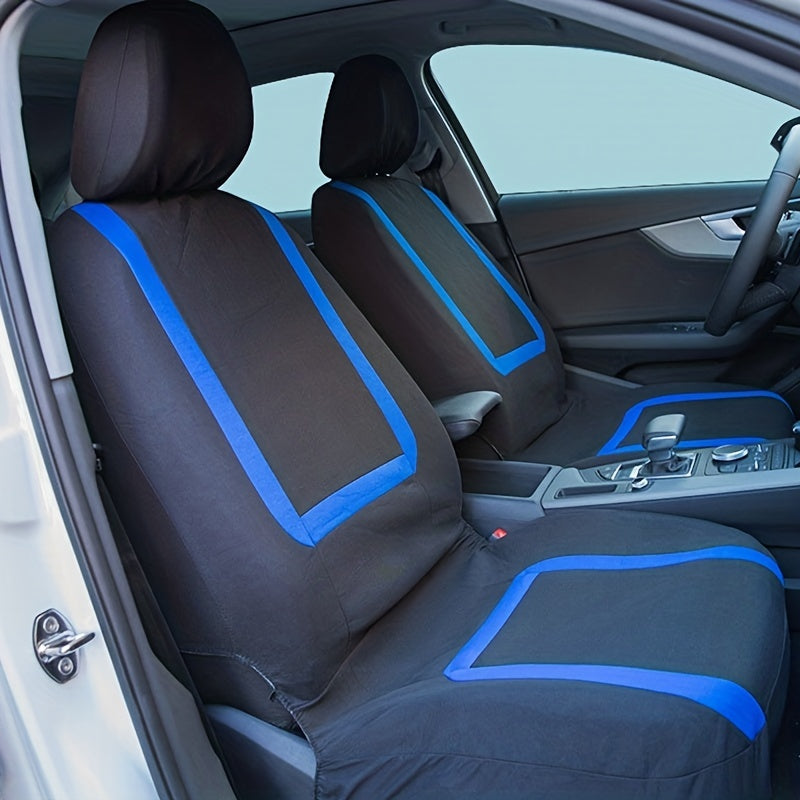 Universal 5-Seat Car Seat Cover Set Soft Breathable Polyester