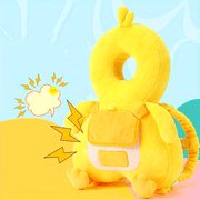 Kids Safety Pillow Yellow Adjustable Head Protection Pad with Fastening Belt