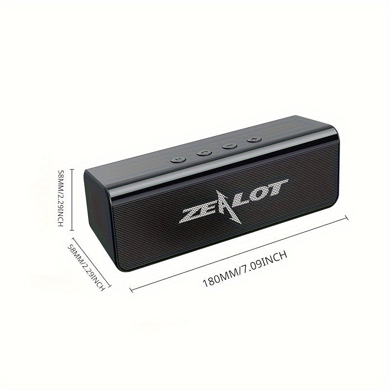 Wireless Bluetooth Speaker 10H Playtime Dual Pairing High-Fidelity Bass Aux USB Type-C