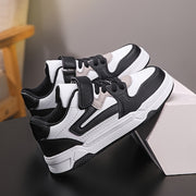 Youth Skateboarding Sneakers for Boys with Star and Moire Patterns Mid Top TPR Sole