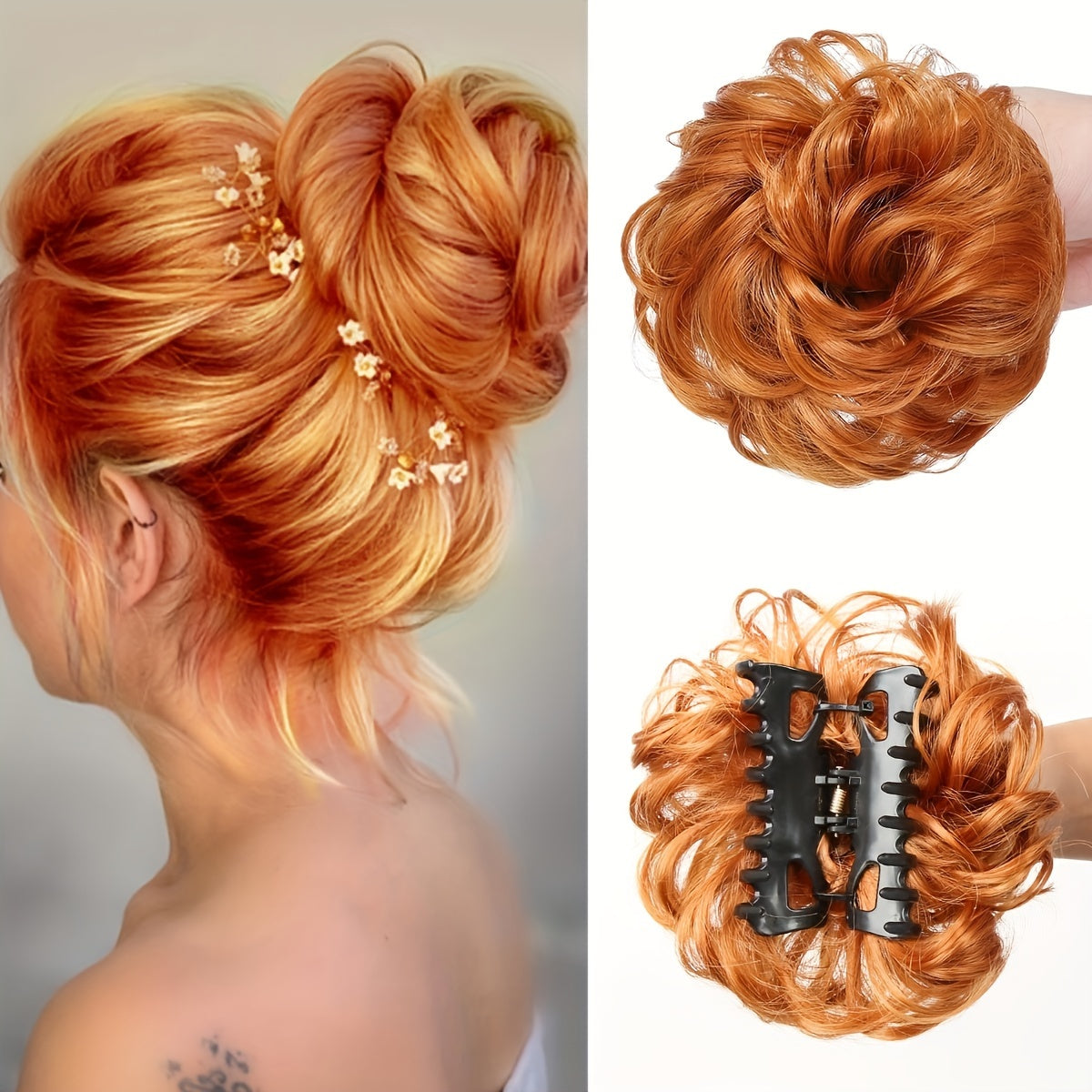 Women's Synthetic Braided Hair Bun 6 Inch Natural-Looking Volumizing Styling