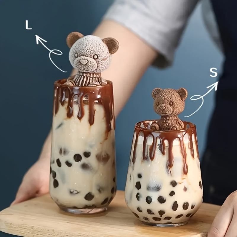 Silicone Bear Ice Cube Mold Kitchen Gadget Ice Ball Cubes for Drinks