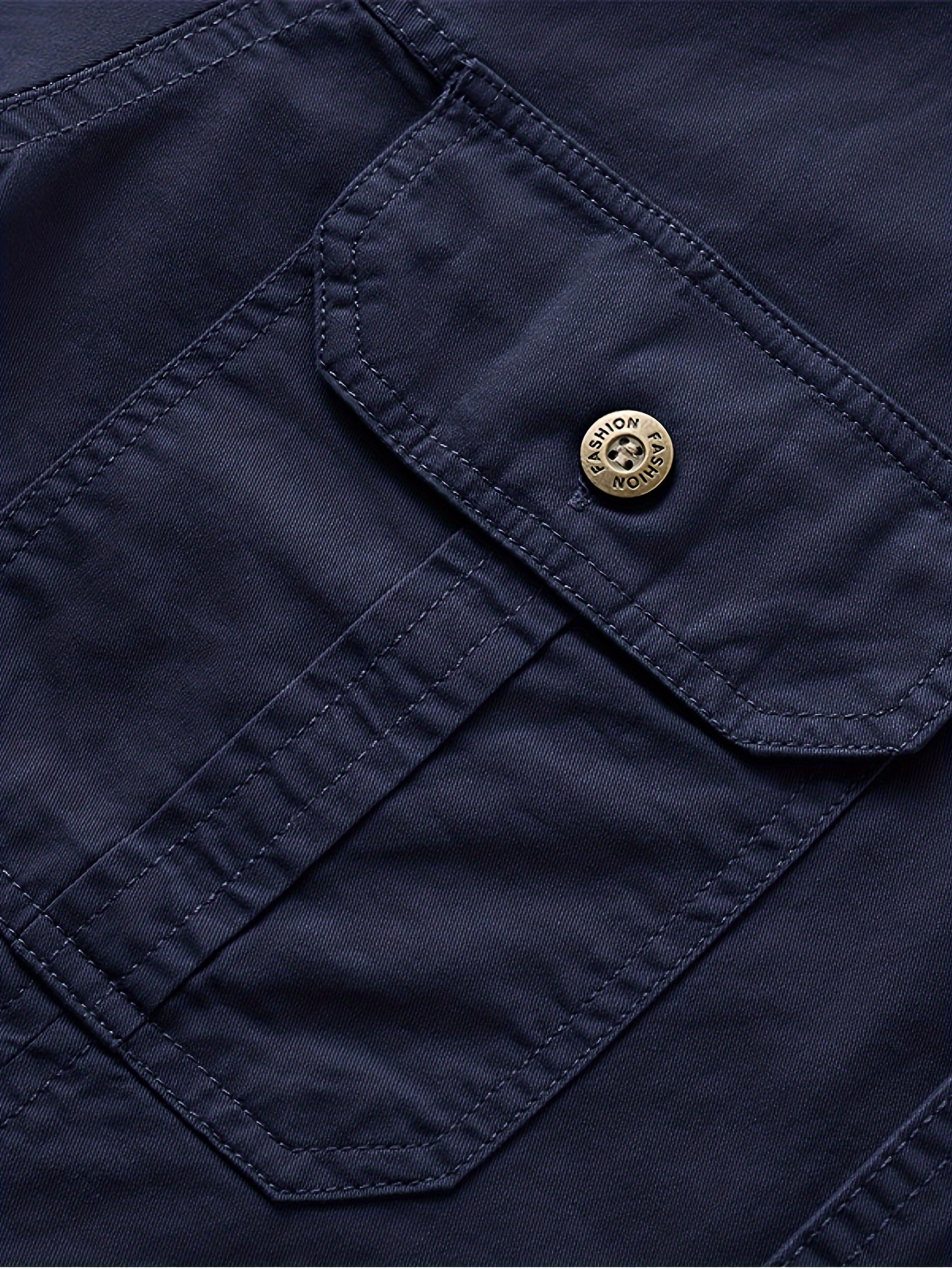 Men's Casual Long Sleeve Shirt Woven Cotton Solid Color Spring Summer Loose Fit Street Style