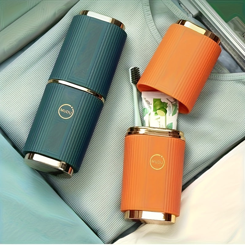 Travel Toothbrush Case with Toothpaste Holder, Compact and Hygienic