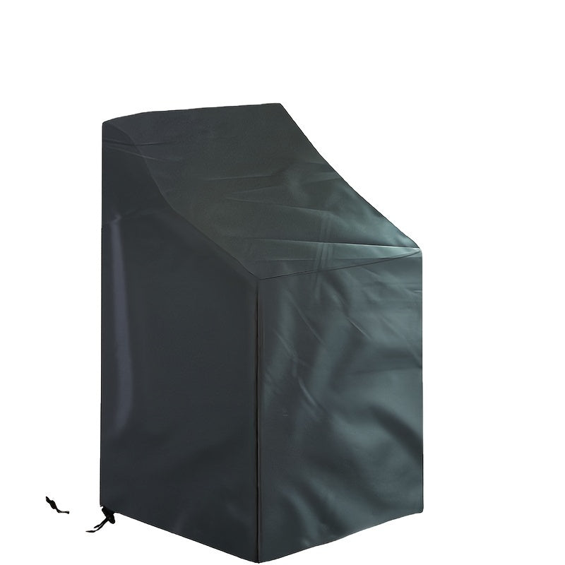 Black Polyester Patio Table Cover Waterproof Drawstring Outdoor Furniture Protection