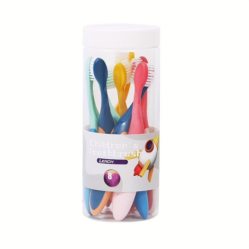 Kids Soft Bristle Toothbrush Set 8 Pieces Gentle on Teeth for Children
