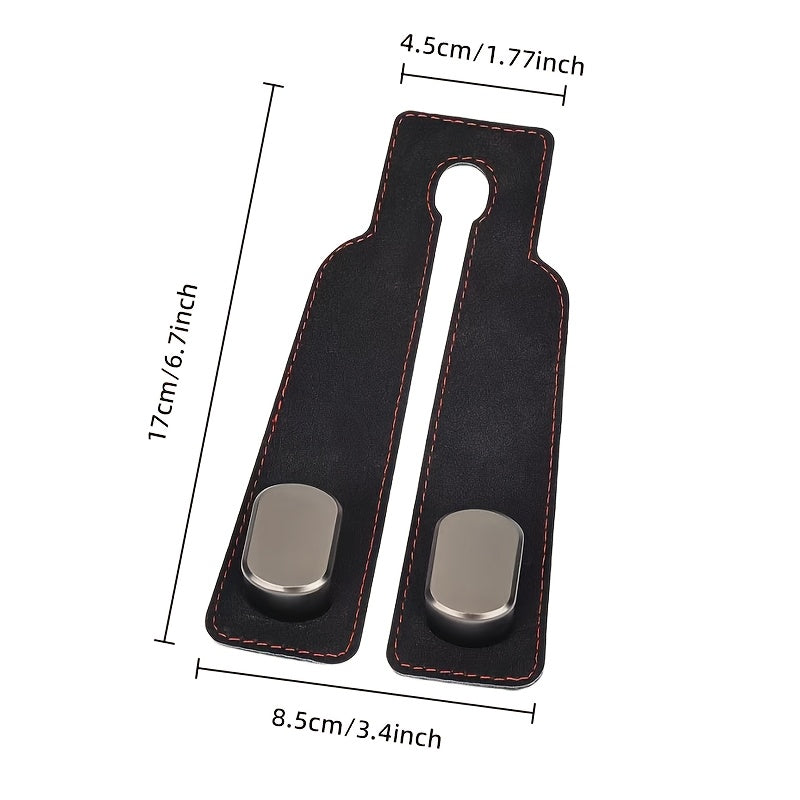 Car Headrest Hook Leather Back Seat Storage Organizer for Wallet Bag