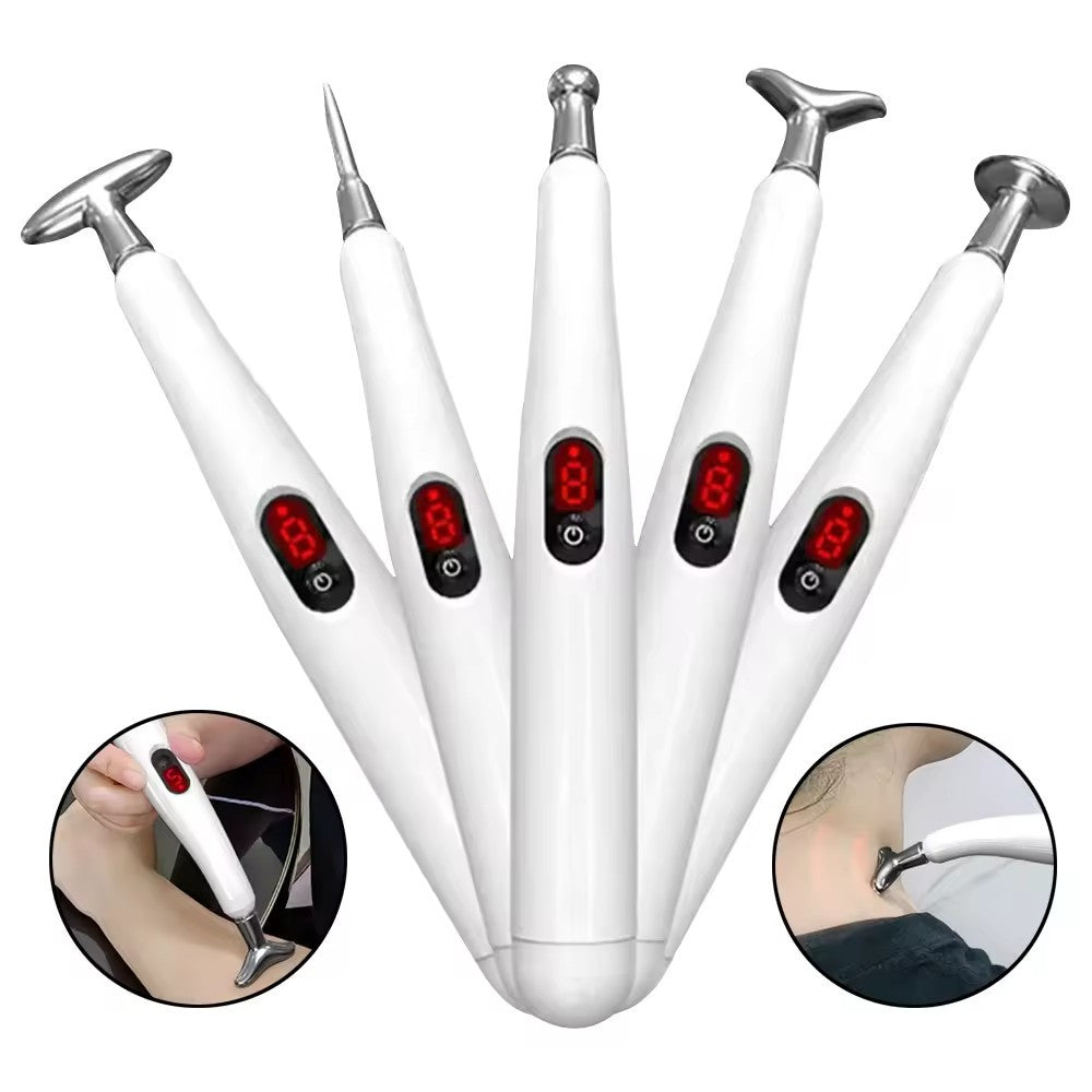 Bolígrafo de masaje eléctrico con 9 velocidades, recargable por USB, portátil para pies, manos y articulaciones