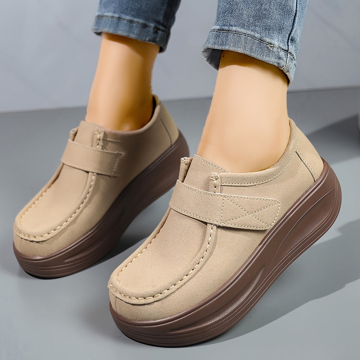 Women's Vintage-Inspired Slip-On Loafers Synthetic Cover All-Season Comfort