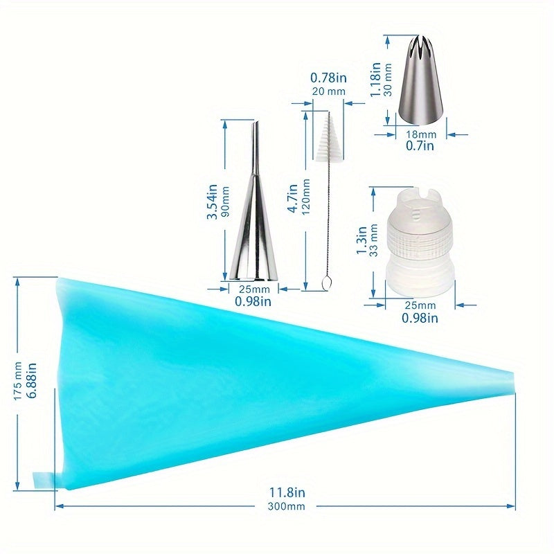 Set of 30 Stainless Steel Cone Molds for Croissants Cannolis and Waffle Cones