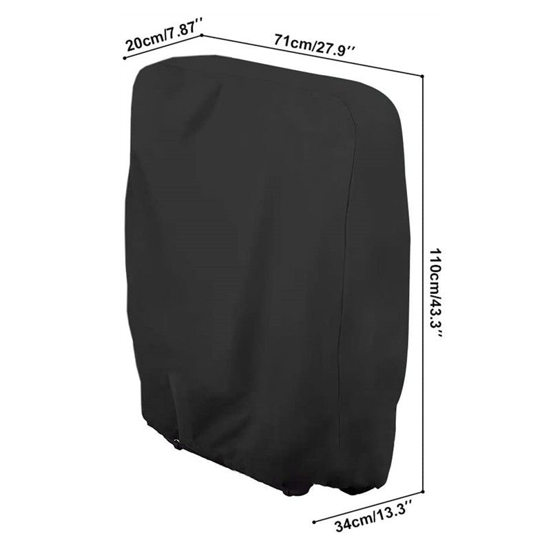 Waterproof Outdoor Folding Chair Cover Nylon Black All Weather Patio Garden Furniture Protector