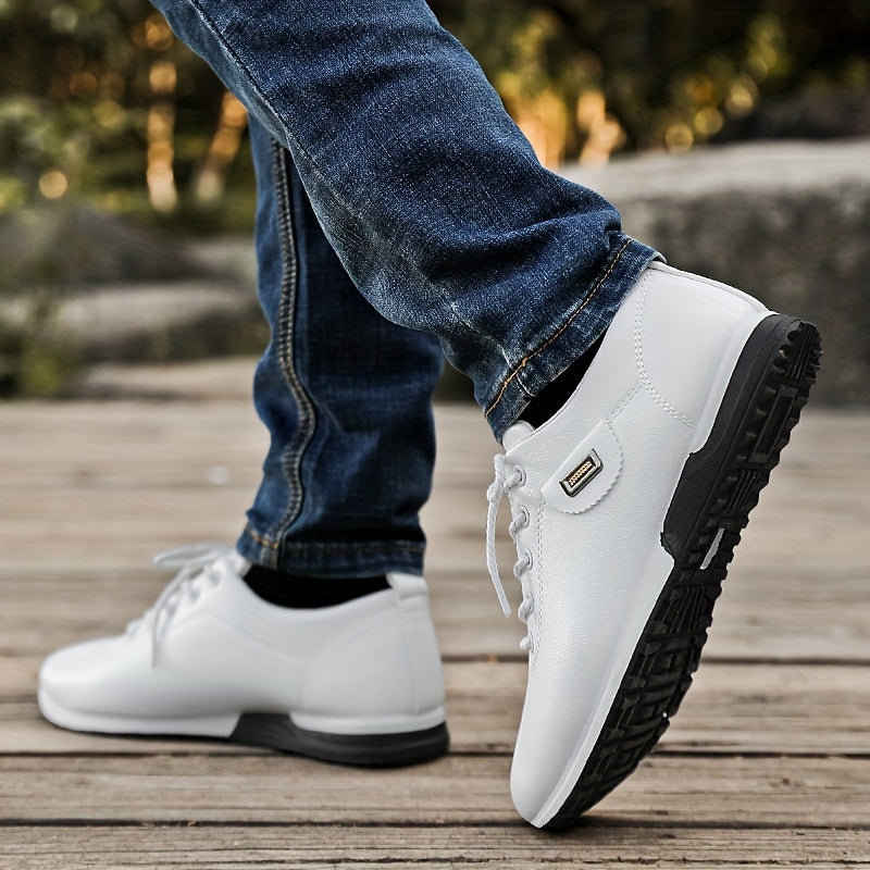 Men's Casual Sports Shoes Low Top PU Upper EVA Insole All-Season Sneakers