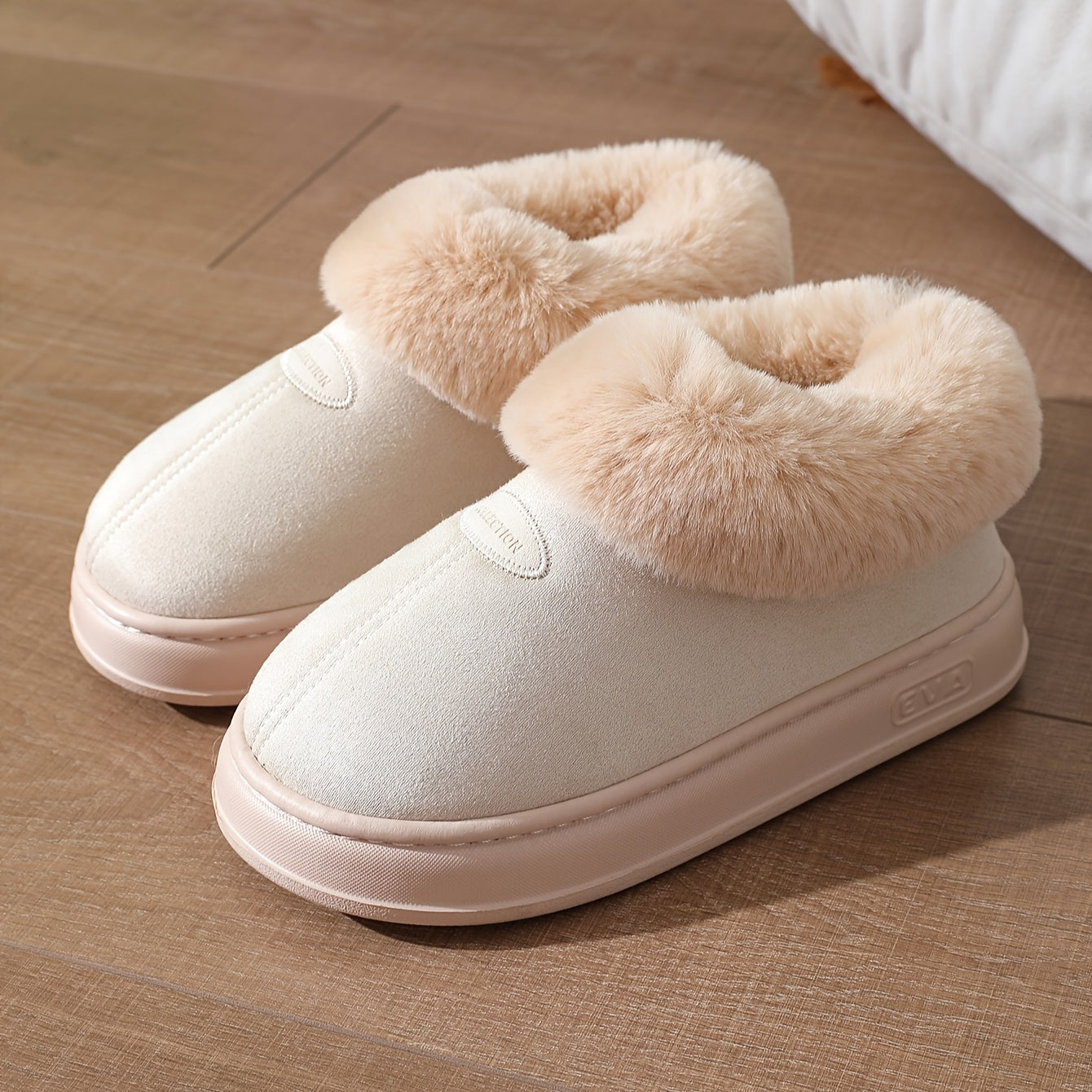 Women's Winter Snow Boots Faux Fur Lined Non-Slip EVA Sole Indoor Outdoor