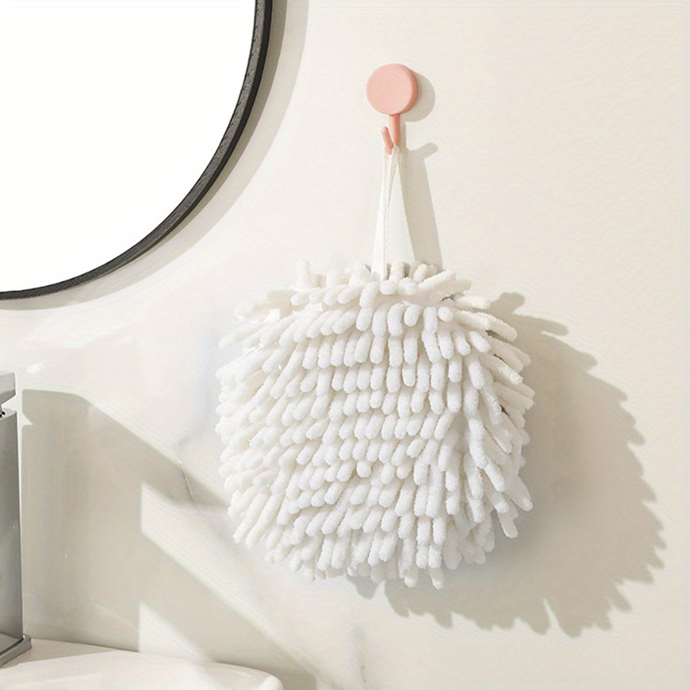 Chenille Hand Towels Quick Dry Absorbent with Hanging Loop for Bathroom Kitchen