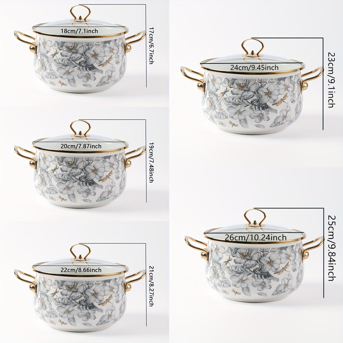 Enamel Cooking Pot for Soup and Stew Non-Stick Easy to Clean Versatile Kitchen Use