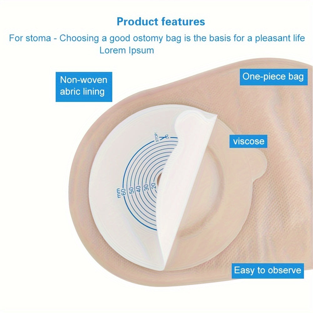 20pcs Portable High Barrier Material Colostomy Bags for Waste Management