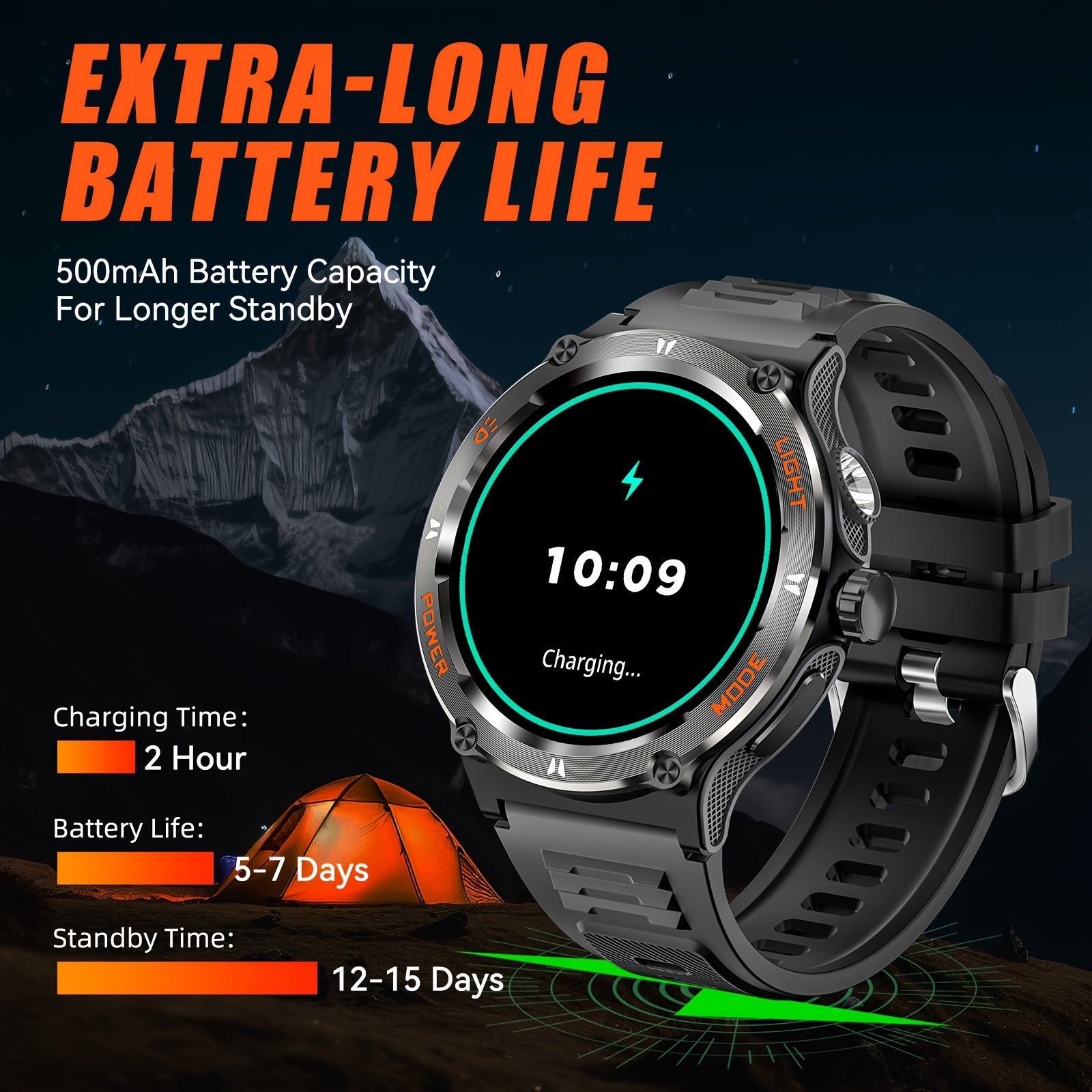 Smart Watch with 3.89cm Touch Screen 360p Waterproof 100+ Sports Modes Calorie and Weather Tracking Compatible with iPhone and Android