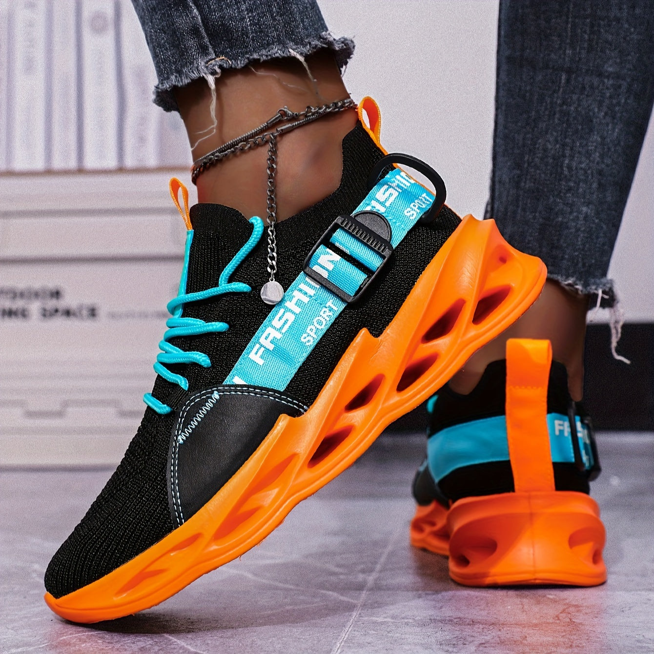 Women’s Breathable Knit Sneakers Low Top Running Shoes All-Season Comfort