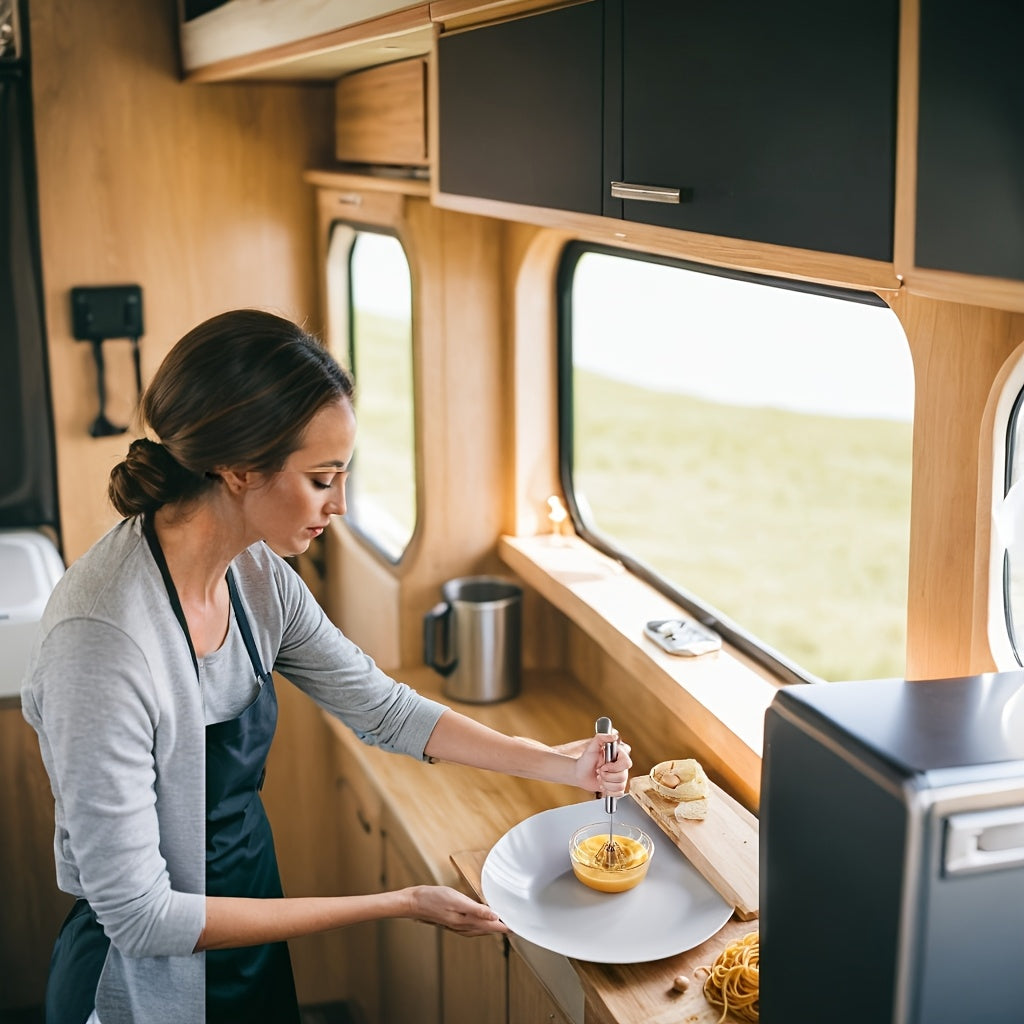 Stainless steel egg beater 30.48 cm handheld manual for baking camping