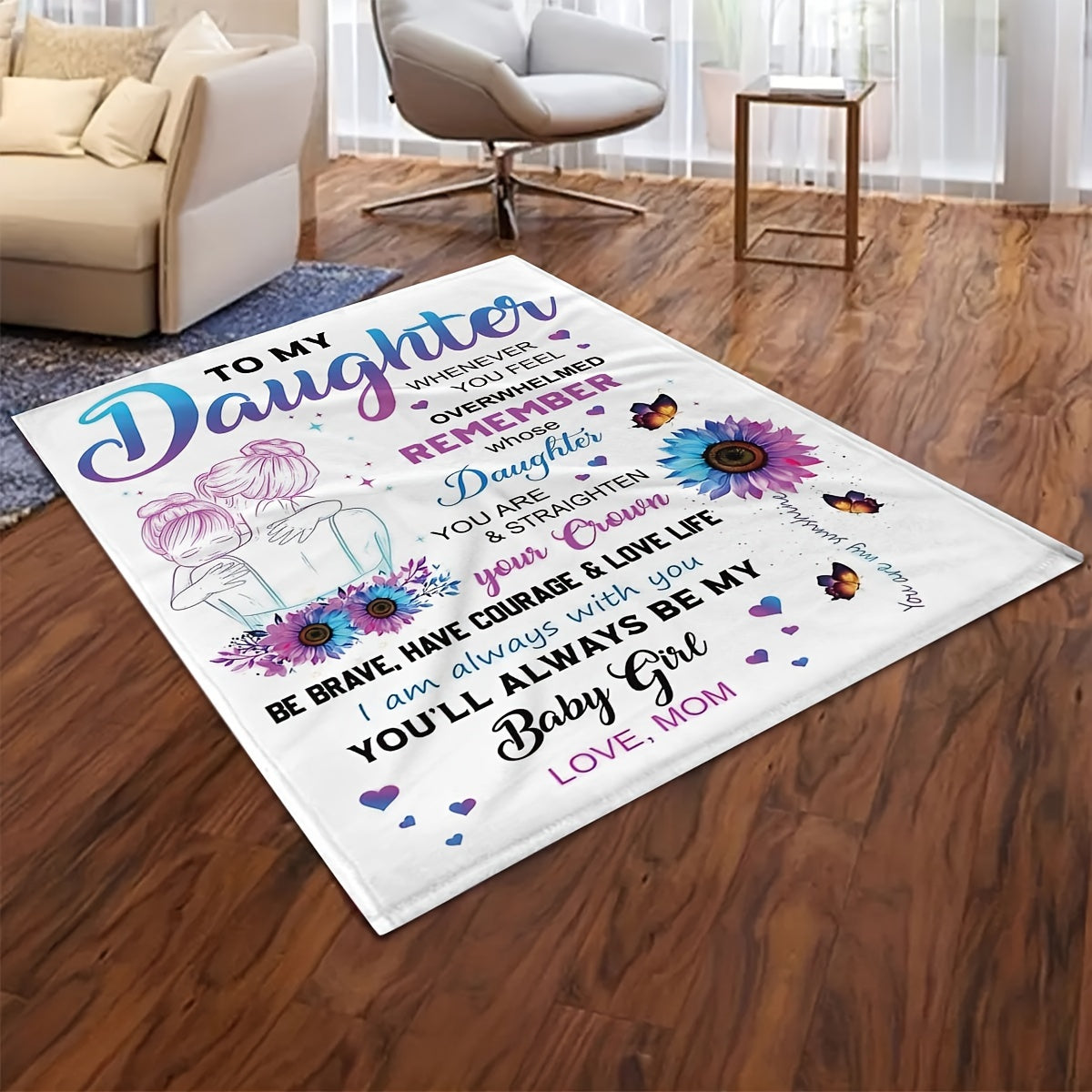 Soft Flannel Throw Blanket for Girls Warm Allergy-Friendly Bed Couch Travel